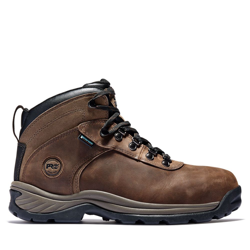 Botas de Trabajo Timberland Hombre Pro® Flume Waterproof Steel-Toe Marrones/Negras - Chile WUT-83715